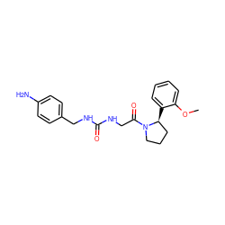 COc1ccccc1[C@H]1CCCN1C(=O)CNC(=O)NCc1ccc(N)cc1 ZINC000098208571