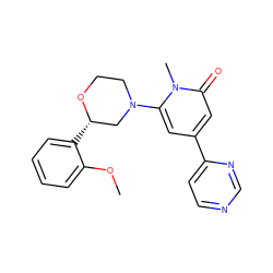 COc1ccccc1[C@H]1CN(c2cc(-c3ccncn3)cc(=O)n2C)CCO1 ZINC000066066670