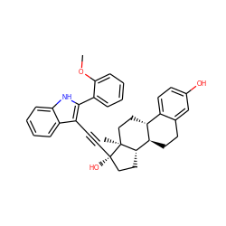 COc1ccccc1-c1[nH]c2ccccc2c1C#C[C@]1(O)CC[C@H]2[C@@H]3CCc4cc(O)ccc4[C@H]3CC[C@@]21C ZINC000028949925