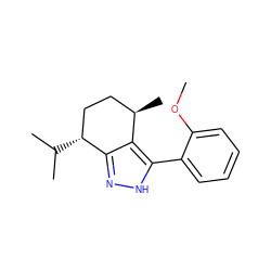 COc1ccccc1-c1[nH]nc2c1[C@H](C)CC[C@H]2C(C)C ZINC000008578053