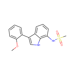 COc1ccccc1-c1c[nH]c2c(NS(C)(=O)=O)cccc12 ZINC000473110086