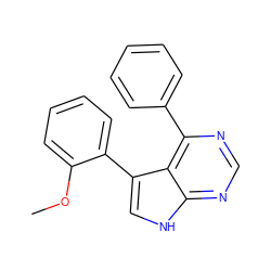 COc1ccccc1-c1c[nH]c2ncnc(-c3ccccc3)c12 ZINC000218975355