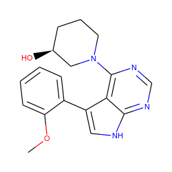 COc1ccccc1-c1c[nH]c2ncnc(N3CCC[C@H](O)C3)c12 ZINC000224874175