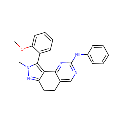 COc1ccccc1-c1c2c(nn1C)CCc1cnc(Nc3ccccc3)nc1-2 ZINC000169702191