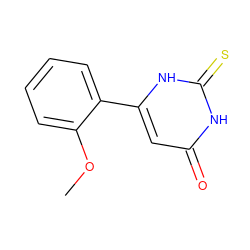 COc1ccccc1-c1cc(=O)[nH]c(=S)[nH]1 ZINC000016971690