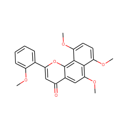 COc1ccccc1-c1cc(=O)c2cc(OC)c3c(OC)ccc(OC)c3c2o1 ZINC000299867769