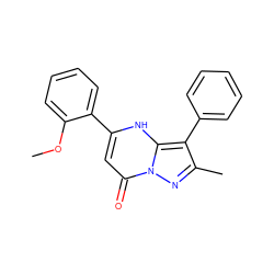 COc1ccccc1-c1cc(=O)n2nc(C)c(-c3ccccc3)c2[nH]1 ZINC000009483738