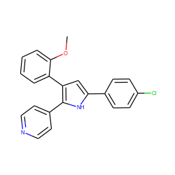 COc1ccccc1-c1cc(-c2ccc(Cl)cc2)[nH]c1-c1ccncc1 ZINC000027719398