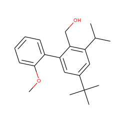 COc1ccccc1-c1cc(C(C)(C)C)cc(C(C)C)c1CO ZINC000073312653