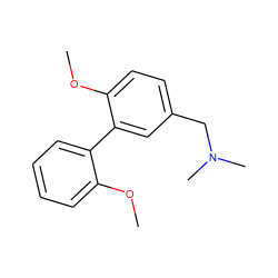 COc1ccccc1-c1cc(CN(C)C)ccc1OC ZINC001772589893