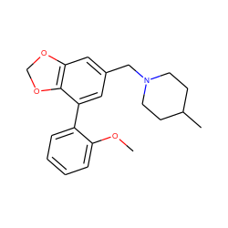 COc1ccccc1-c1cc(CN2CCC(C)CC2)cc2c1OCO2 ZINC001772589686