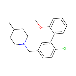 COc1ccccc1-c1cc(CN2CCC(C)CC2)ccc1Cl ZINC001772626375