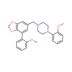 COc1ccccc1-c1cc(CN2CCN(c3ccccc3OC)CC2)cc2c1OCO2 ZINC001772653143