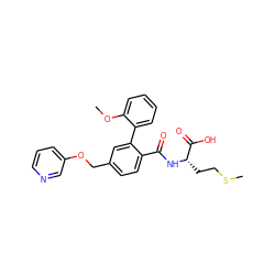 COc1ccccc1-c1cc(COc2cccnc2)ccc1C(=O)N[C@@H](CCSC)C(=O)O ZINC000027428872