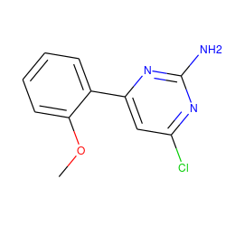 COc1ccccc1-c1cc(Cl)nc(N)n1 ZINC000058650266