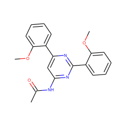 COc1ccccc1-c1cc(NC(C)=O)nc(-c2ccccc2OC)n1 ZINC000066103967