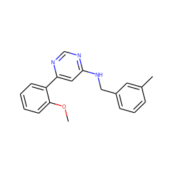 COc1ccccc1-c1cc(NCc2cccc(C)c2)ncn1 ZINC000004265714