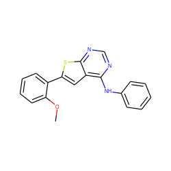 COc1ccccc1-c1cc2c(Nc3ccccc3)ncnc2s1 ZINC000299856241