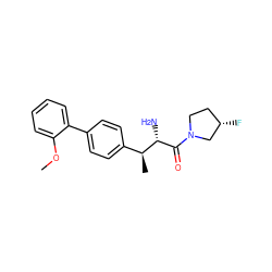 COc1ccccc1-c1ccc([C@H](C)[C@H](N)C(=O)N2CC[C@H](F)C2)cc1 ZINC000014948187