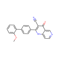 COc1ccccc1-c1ccc(-c2[nH]c3ccncc3c(=O)c2C#N)cc1 ZINC000073310289