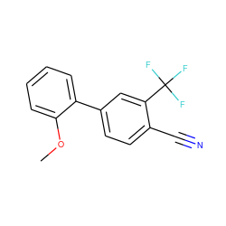 COc1ccccc1-c1ccc(C#N)c(C(F)(F)F)c1 ZINC000028825051