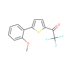 COc1ccccc1-c1ccc(C(=O)C(F)(F)F)s1 ZINC000045257225