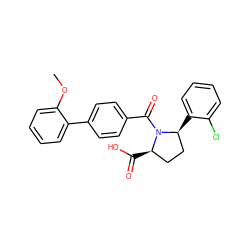 COc1ccccc1-c1ccc(C(=O)N2[C@H](C(=O)O)CC[C@@H]2c2ccccc2Cl)cc1 ZINC000072314913