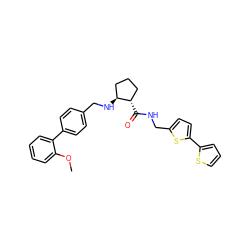 COc1ccccc1-c1ccc(CN[C@H]2CCC[C@@H]2C(=O)NCc2ccc(-c3cccs3)s2)cc1 ZINC000028336846