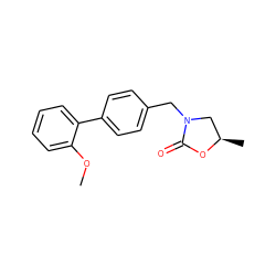 COc1ccccc1-c1ccc(CN2C[C@@H](C)OC2=O)cc1 ZINC000040420431