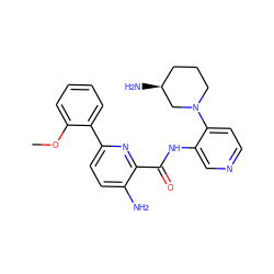 COc1ccccc1-c1ccc(N)c(C(=O)Nc2cnccc2N2CCC[C@H](N)C2)n1 ZINC000103236846