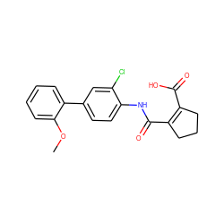 COc1ccccc1-c1ccc(NC(=O)C2=C(C(=O)O)CCC2)c(Cl)c1 ZINC000013534097