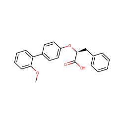 COc1ccccc1-c1ccc(O[C@@H](Cc2ccccc2)C(=O)O)cc1 ZINC000095596905