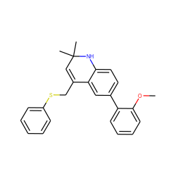 COc1ccccc1-c1ccc2c(c1)C(CSc1ccccc1)=CC(C)(C)N2 ZINC000014968667