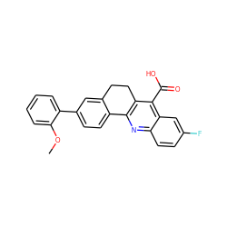 COc1ccccc1-c1ccc2c(c1)CCc1c-2nc2ccc(F)cc2c1C(=O)O ZINC000026843114