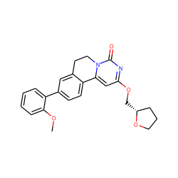 COc1ccccc1-c1ccc2c(c1)CCn1c-2cc(OC[C@@H]2CCCO2)nc1=O ZINC000209704566