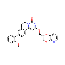 COc1ccccc1-c1ccc2c(c1)CCn1c-2cc(OC[C@@H]2COc3ncccc3O2)nc1=O ZINC000209717727