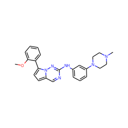 COc1ccccc1-c1ccc2cnc(Nc3cccc(N4CCN(C)CC4)c3)nn12 ZINC000073162557