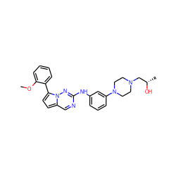 COc1ccccc1-c1ccc2cnc(Nc3cccc(N4CCN(C[C@H](C)O)CC4)c3)nn12 ZINC000073141736