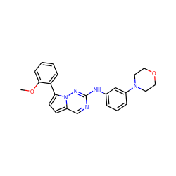 COc1ccccc1-c1ccc2cnc(Nc3cccc(N4CCOCC4)c3)nn12 ZINC000073161201