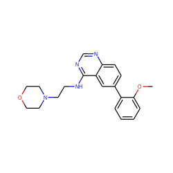 COc1ccccc1-c1ccc2ncnc(NCCN3CCOCC3)c2c1 ZINC000033361838