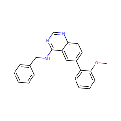 COc1ccccc1-c1ccc2ncnc(NCc3ccccc3)c2c1 ZINC000004265812