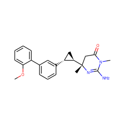 COc1ccccc1-c1cccc([C@@H]2C[C@H]2[C@]2(C)CC(=O)N(C)C(N)=N2)c1 ZINC000096933651