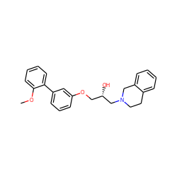 COc1ccccc1-c1cccc(OC[C@H](O)CN2CCc3ccccc3C2)c1 ZINC000219763424