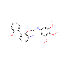 COc1ccccc1-c1cccc2nc(Nc3cc(OC)c(OC)c(OC)c3)oc12 ZINC000138677795