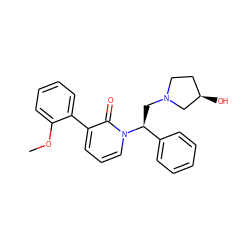 COc1ccccc1-c1cccn([C@@H](CN2CC[C@@H](O)C2)c2ccccc2)c1=O ZINC000013488461