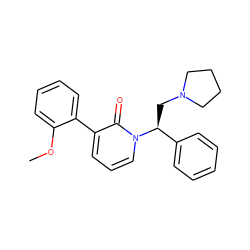 COc1ccccc1-c1cccn([C@@H](CN2CCCC2)c2ccccc2)c1=O ZINC000013436617