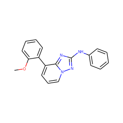 COc1ccccc1-c1cccn2nc(Nc3ccccc3)nc12 ZINC000084728003