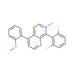 COc1ccccc1-c1ccnc2c(-c3c(F)cccc3F)[n+]([O-])ccc12 ZINC000073169553