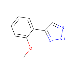 COc1ccccc1-c1cn[nH]n1 ZINC000013671871