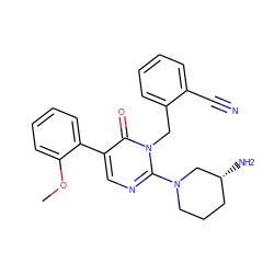 COc1ccccc1-c1cnc(N2CCC[C@@H](N)C2)n(Cc2ccccc2C#N)c1=O ZINC000066112505